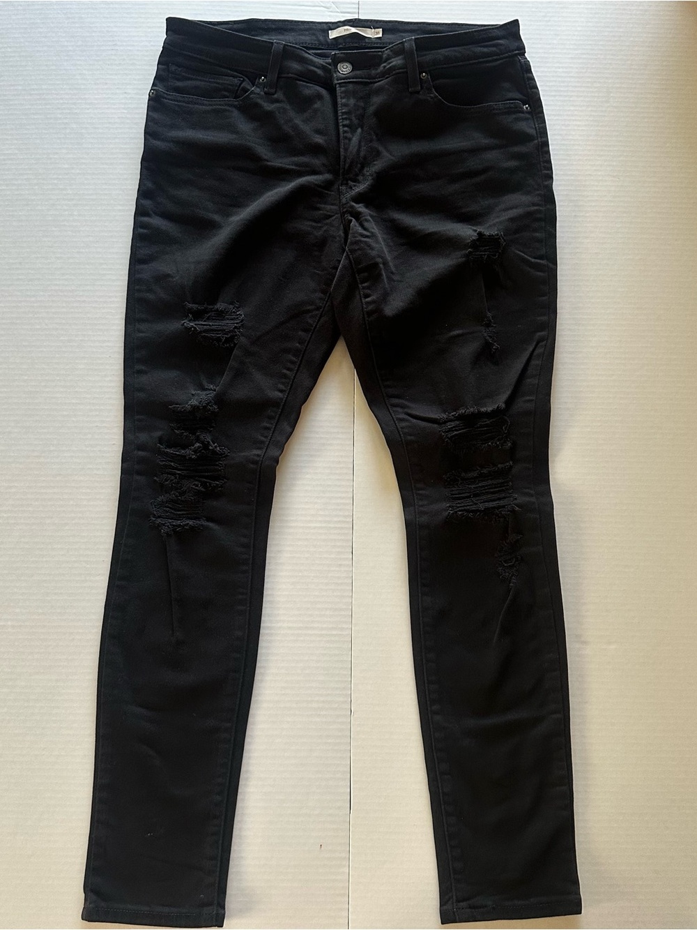 Levi's Black Skinny Ripped Women's Jeans